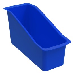 Storex Large Book Bin v2, Blue, Pack of 6
