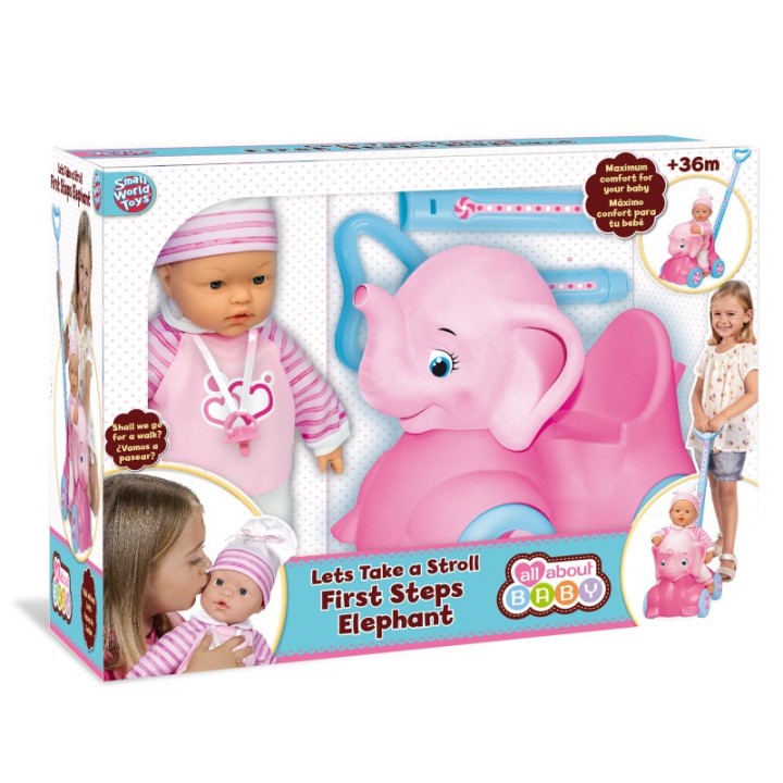 Small World Toys Let's Take A Stroll First Steps Elephant