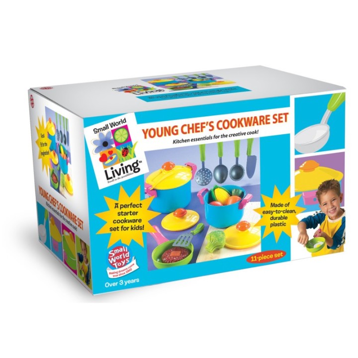 Small World Toys Young Chef's Cookware 11-Piece Playset