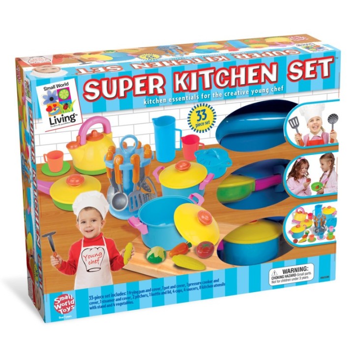 Small World Toys Young Chef's Super Kitchen 33-Piece Playset