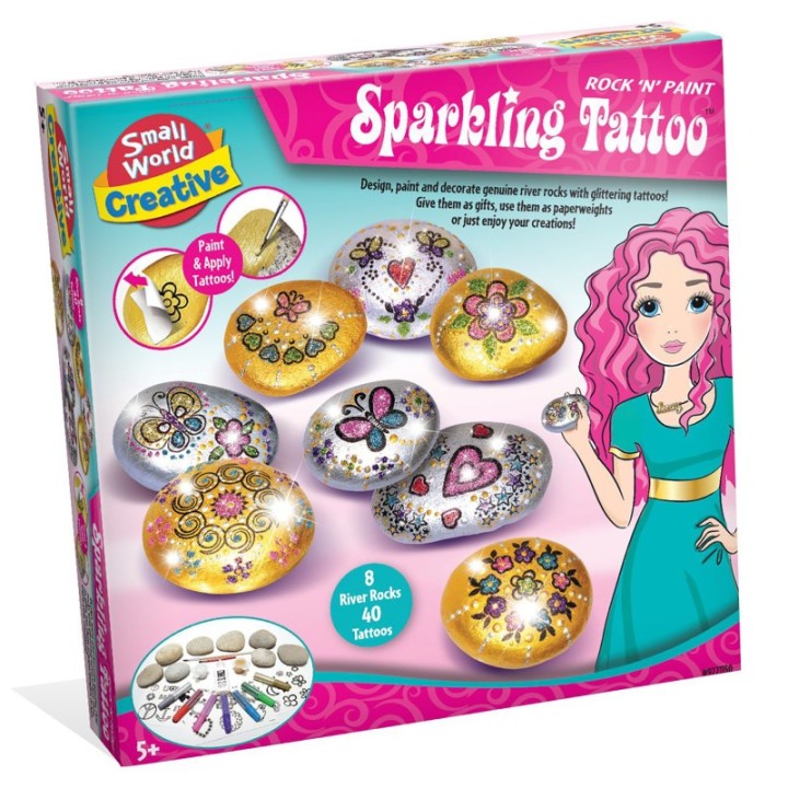 Small World Toys Rock 'N' Paint Sparkling Tattoo Kit