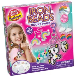 Small World Toys Iron Beads Unicorn Earrings & Key Chain Kit