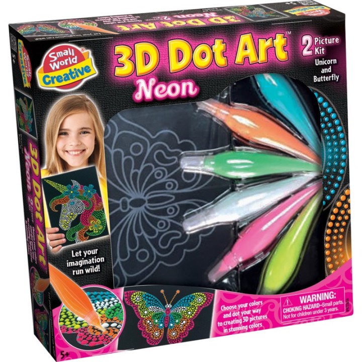Small World Toys 3D Dot Art Neon Kit