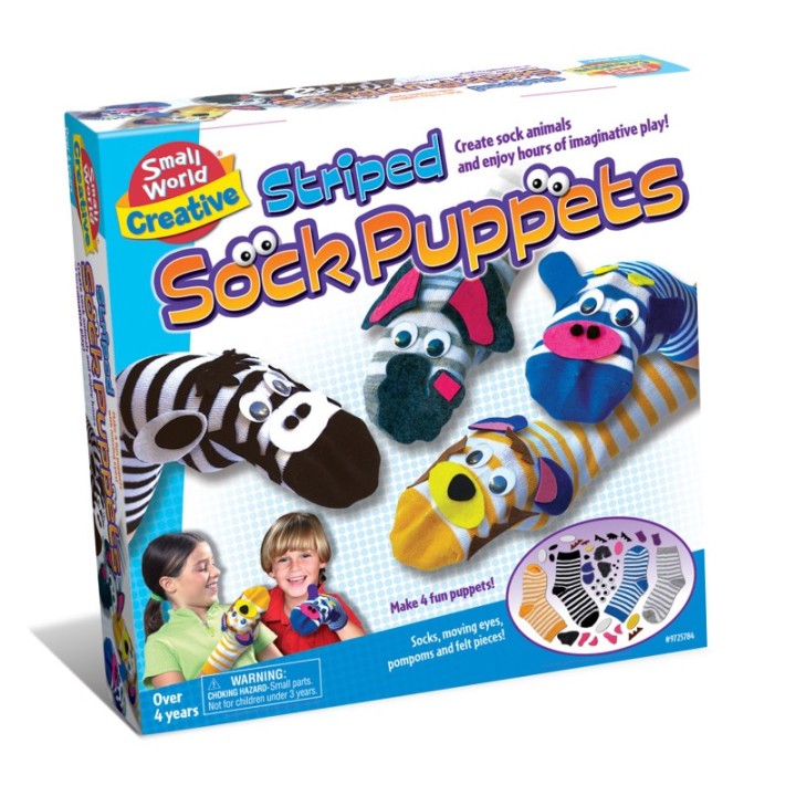 Small World Toys Striped Sock Puppets