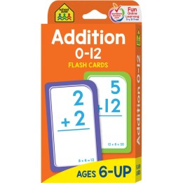 School Zone Publishing Addition 0-12 Flash Cards