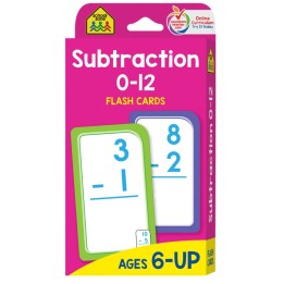 School Zone Publishing Subtraction 0-12 Flash Cards