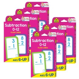 School Zone Publishing Subtraction 0-12 Flash Cards, 6 Packs