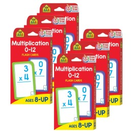 School Zone Publishing Multiplication 0-12 Flash Cards, 6 Packs