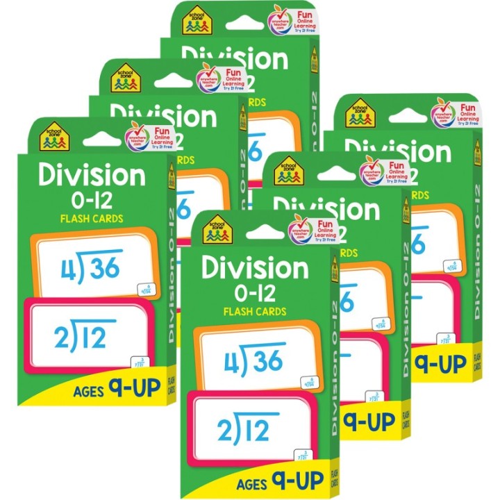 School Zone Publishing Division 0-12 Flash Cards, 6 Packs