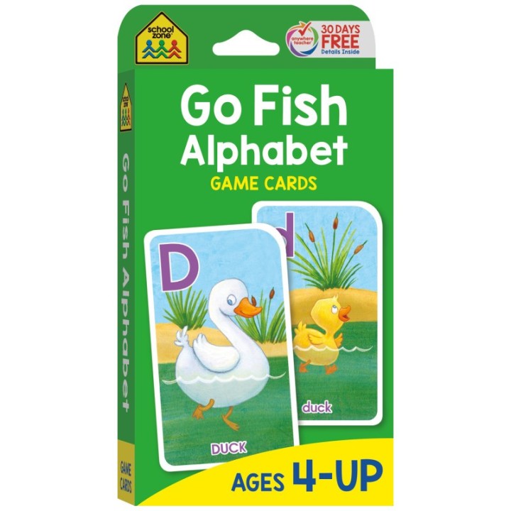 School Zone Publishing Go Fish Alphabet Game Cards
