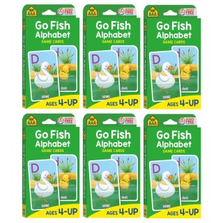School Zone Publishing Go Fish Alphabet Game Cards, 6 Sets
