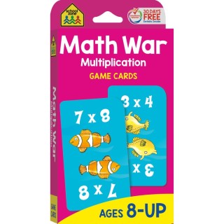 School Zone Publishing Math War Multiplication Game Cards