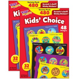 TREND Kids' Choice Stinky Stickers® Variety Pack, 480 Per Pack, 2 Packs