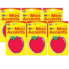 TREND Apple Mini Accents, 36 Per Pack, 6 Packs
