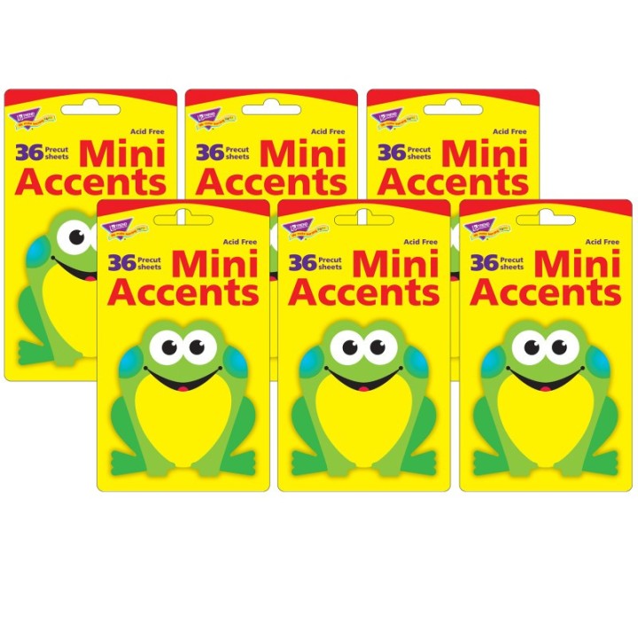 TREND Frog Mini Accents, 36 Per Pack, 6 Packs