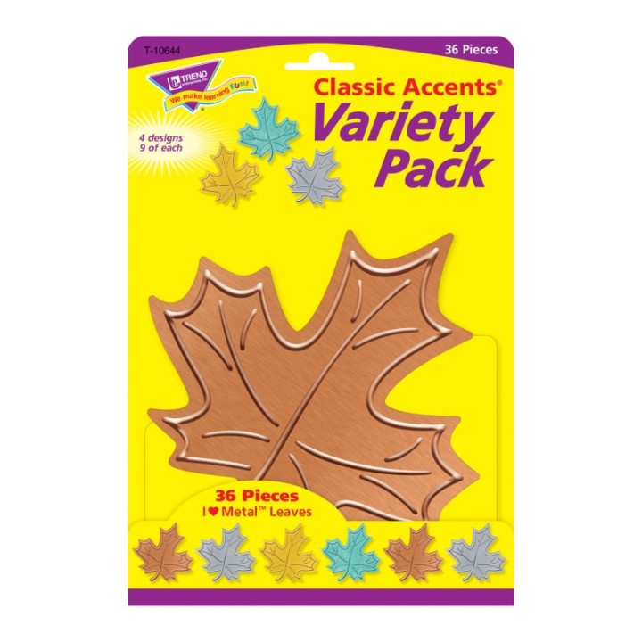 TREND I ♥ Metal™ Leaves Classic Accents® Var. Pack, 36 ct