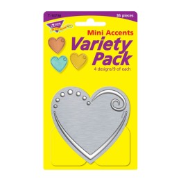 TREND I ♥ Metal™ Hearts Mini Accents Variety Pack, 36 ct