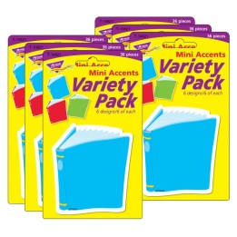 TREND Bright Books Mini Accents Variety Pack, 36 Per Pack, 6 Packs