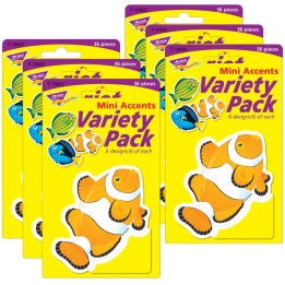 TREND Fish Mini Accents Variety Pack, 36 Per Pack, 6 Packs