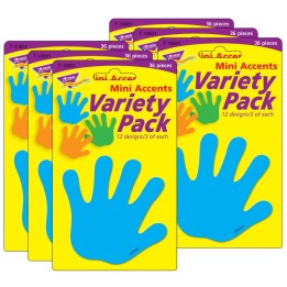 TREND Handprints Mini Accents Variety Pack, 36 Per Pack, 6 Packs
