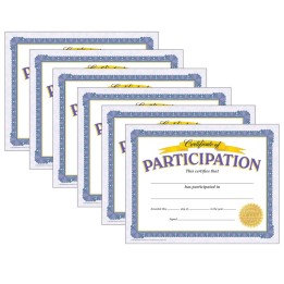TREND Certificate of Participation Classic Certificates, 30 Per Pack, 6 Packs