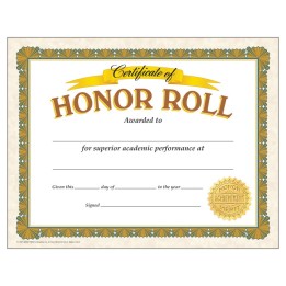 TREND Honor Roll Classic Certificates, 30 ct