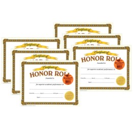 TREND Honor Roll Classic Certificates, 30 Per Pack, 6 Packs