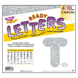 TREND Silver Sparkle 4" Casual UC Ready Letters®