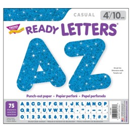 TREND Blue Sparkle 4" Casual UC Ready Letters®