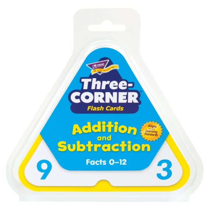 TREND Addition and Subtraction Three-Corner® Flash Cards