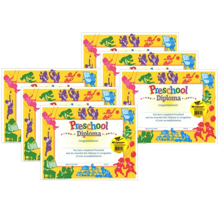 TREND Classic Preschool Diploma, 30 Per Pack, 6 Packs