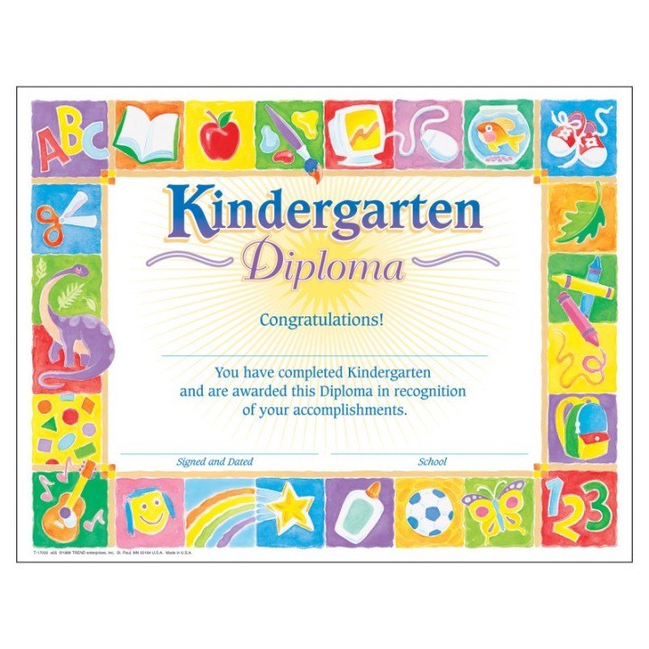 TREND Classic Kindergarten Diploma , 30 ct