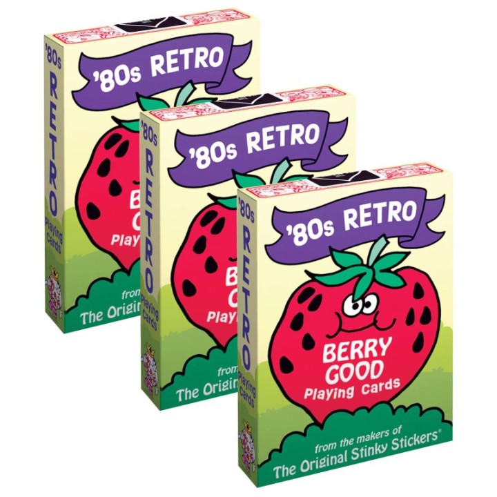 TREND 80's Retro Playing Cards, 56 Per Pack, 3 Packs