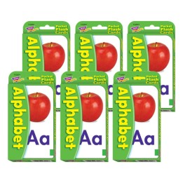 TREND Alphabet Pocket Flash Cards, 6 Packs