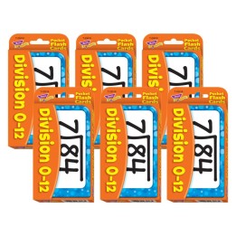 TREND Division 0-12 Pocket Flash Cards, 6 Packs