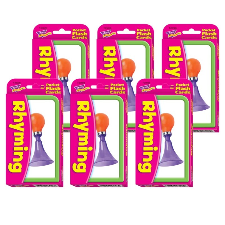 TREND Rhyming Pocket Flash Cards, 6 Packs