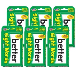 TREND Sight Words – Level C Pocket Flash Cards, 6 Packs