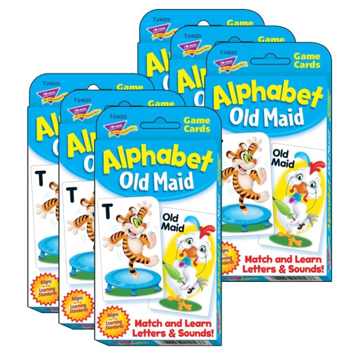 TREND Alphabet Old Maid Challenge Cards®, 6 Sets