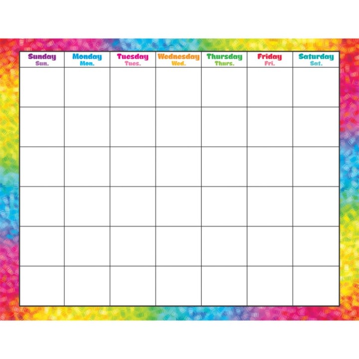 TREND Colorful Brush Strokes Wipe-Off® Calendar, Monthly