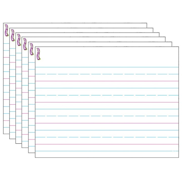 TREND Handwriting Paper Wipe-Off® Chart, 17" x 22", Pack of 6