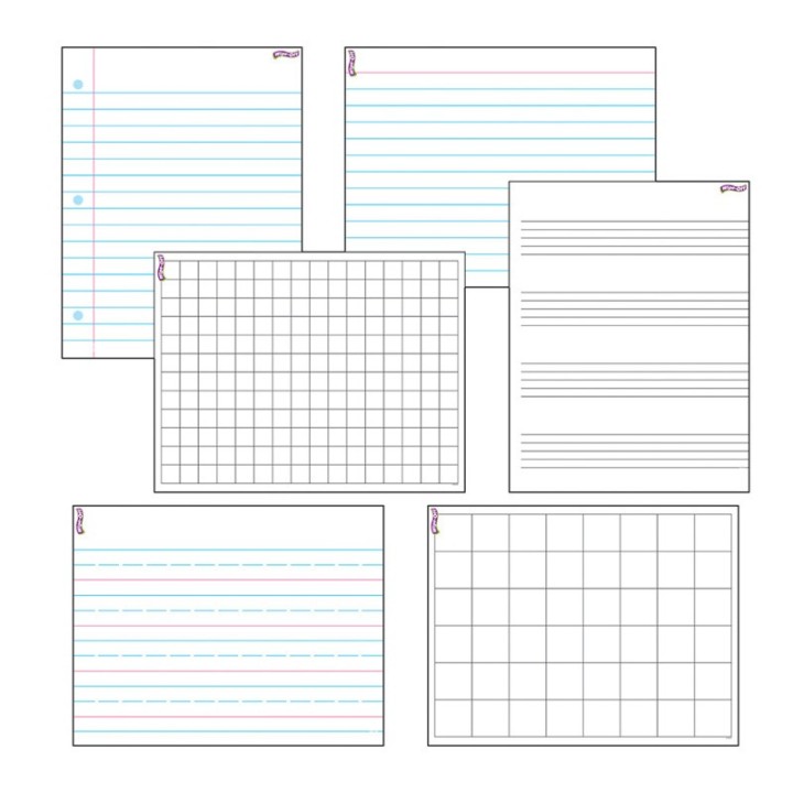 TREND Papers & Grids Wipe-Off® Charts Combo Pack