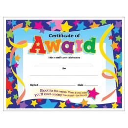 TREND Certificate of Award Colorful Classics Certificates, 30 ct