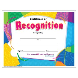TREND Certificate of Recognition Colorful Classics Cert's., 30 ct