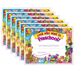 TREND Look who went to Preschool! Certificate, 30 Per Pack, 6 Packs