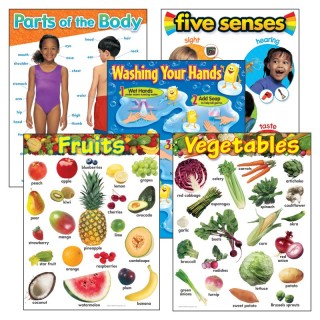 TREND Healthy Living Learning Charts Combo Pack, Set of 5