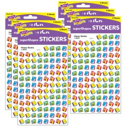 TREND Happy Books superShapes Stickers, 800 Per Pack, 6 Packs