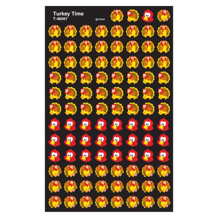 TREND Turkey Time superShapes Stickers, 800 ct