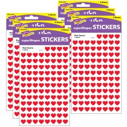 TREND Red Hearts superShapes Stickers, 800 Per Pack, 6 Packs