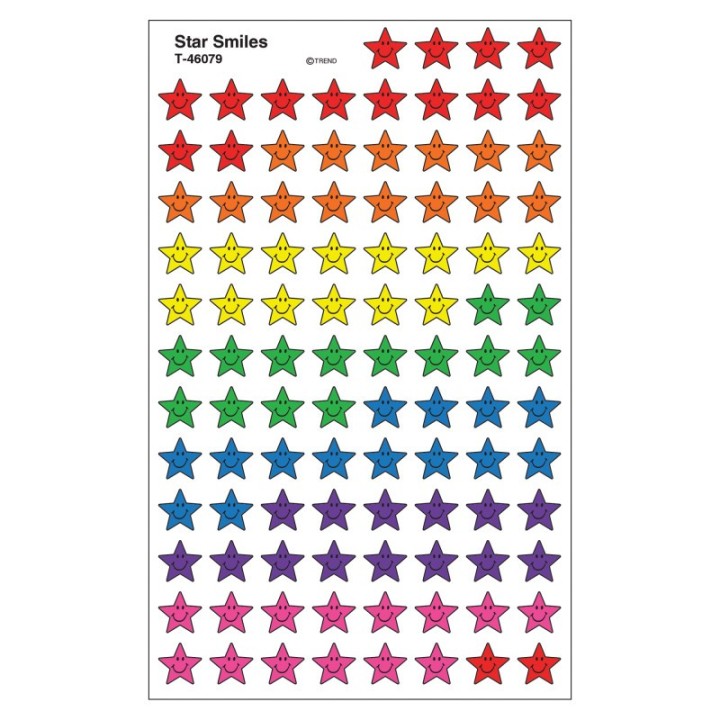 TREND Star Smiles superShapes Stickers, 800 ct