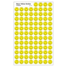 TREND Neon Yellow Smiles superSpots® Stickers, 800 ct